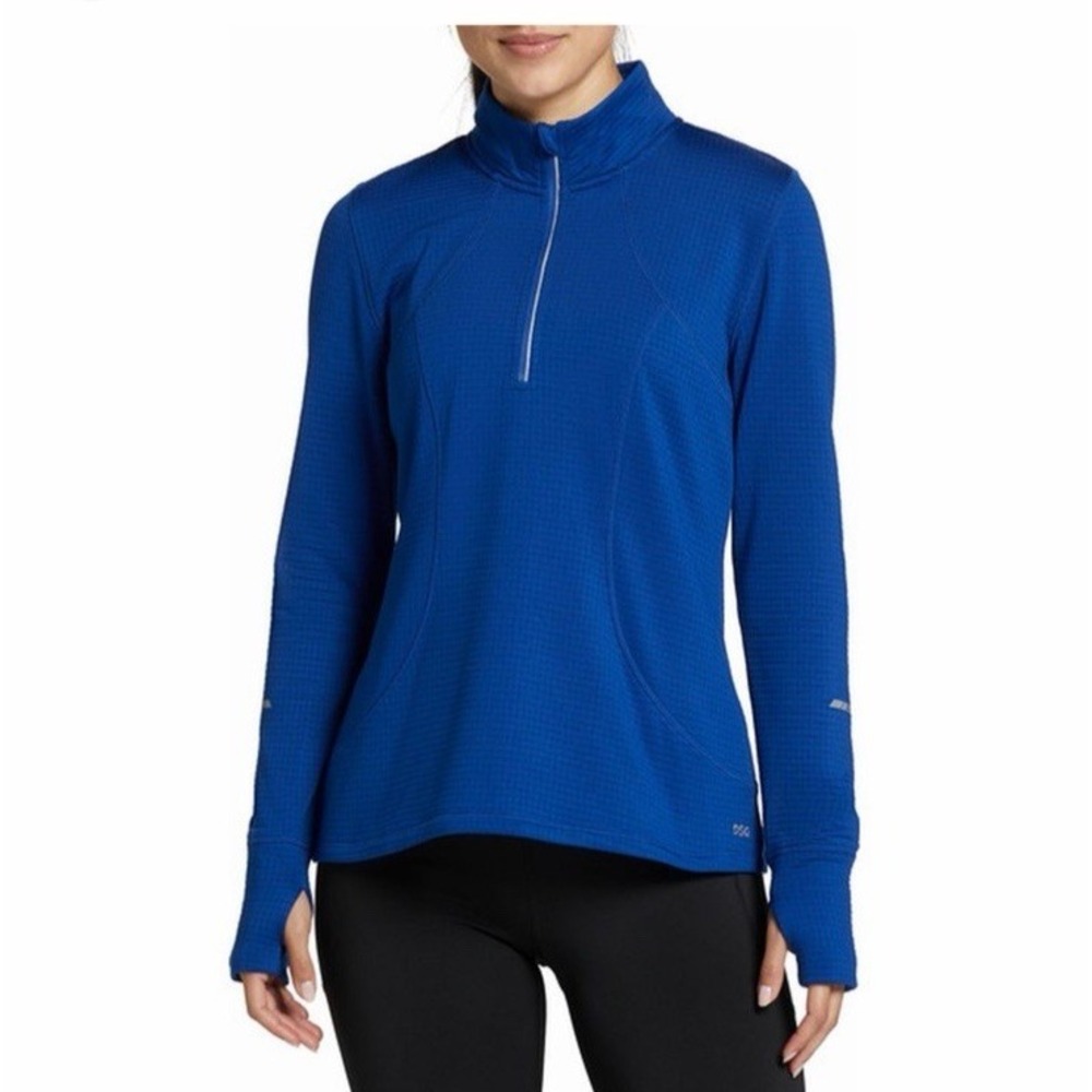 DSG Run Grid 1/2 Zip Women XL Pullover Royal Blue NWT Running Thumbholes